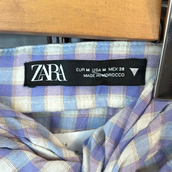 ZARA gingham knot midi skirt size medium - Picture 10 of 13